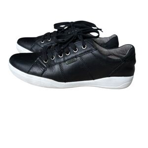 Josef Seibel Women's Black Leather Low-Top Sneakers Size 37